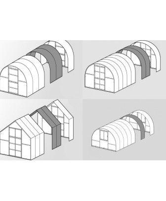 ESTENSIONE 200 cm in policarbonato - COMPATIBILE CON  MODELLI ARCO - ARTIC - ARTIC PLUS - GOCCIA - FROZEN - 1